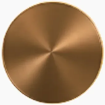 Bronze PVD coating finish swatch