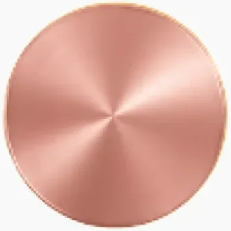 Rose gold PVD coating finish swatch