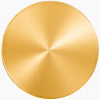 Titanium gold PVD coating finish swatch