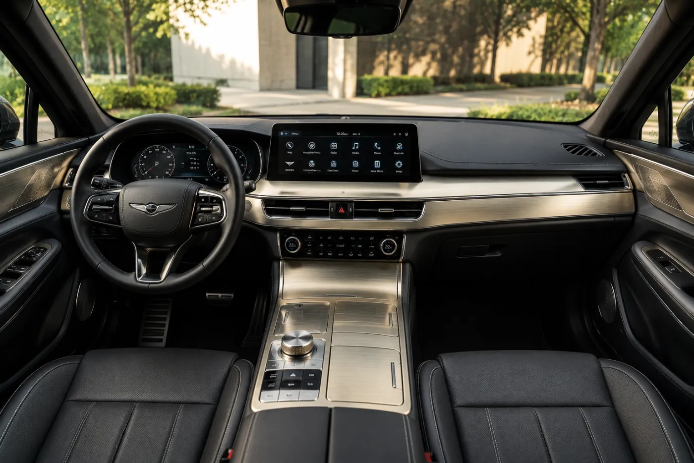 Car interior trim in a bronze PVD finish