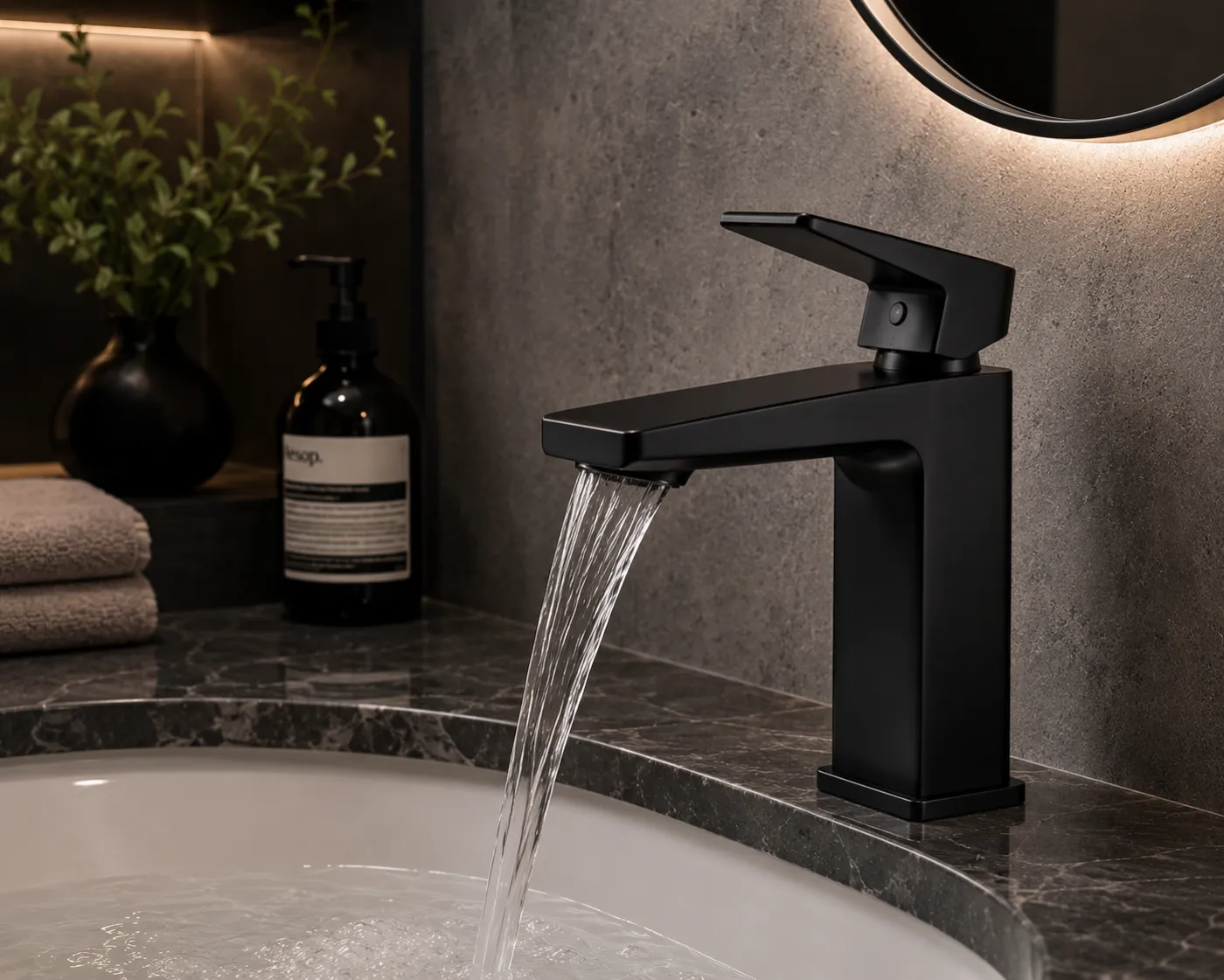 Faucets in a black PVD finish