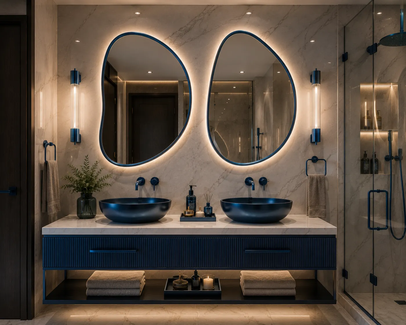 Bathroom fittings with a PVD-coated finish