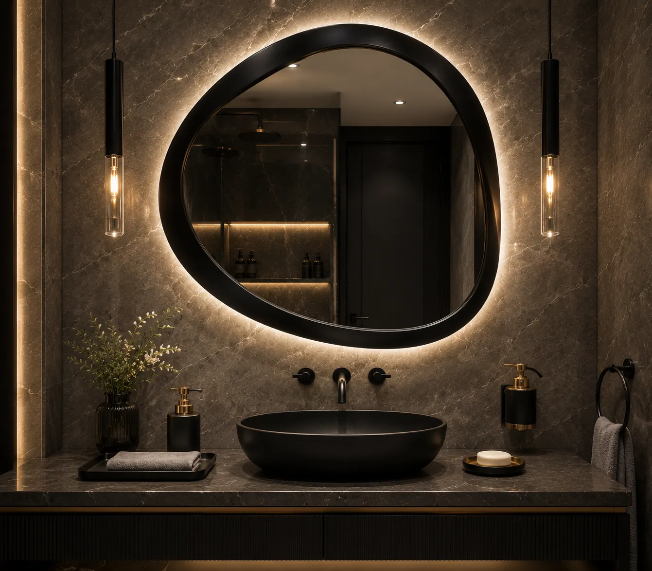 Bathroom fittings with a PVD-coated finish