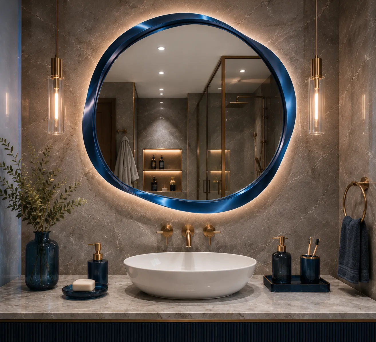 Bathroom fittings with a PVD-coated finish