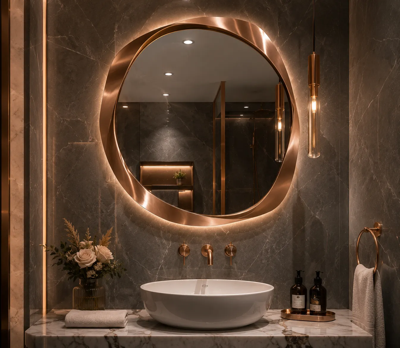 Bathroom fittings with a PVD-coated finish