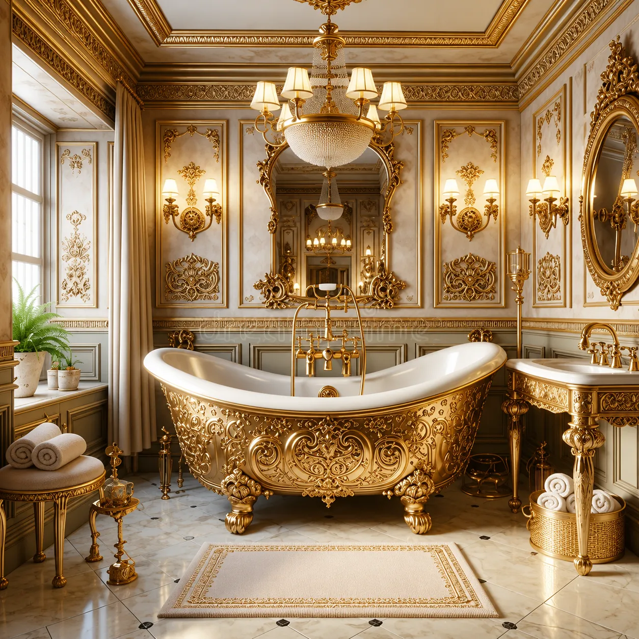 Bathroom fittings with a PVD-coated finish