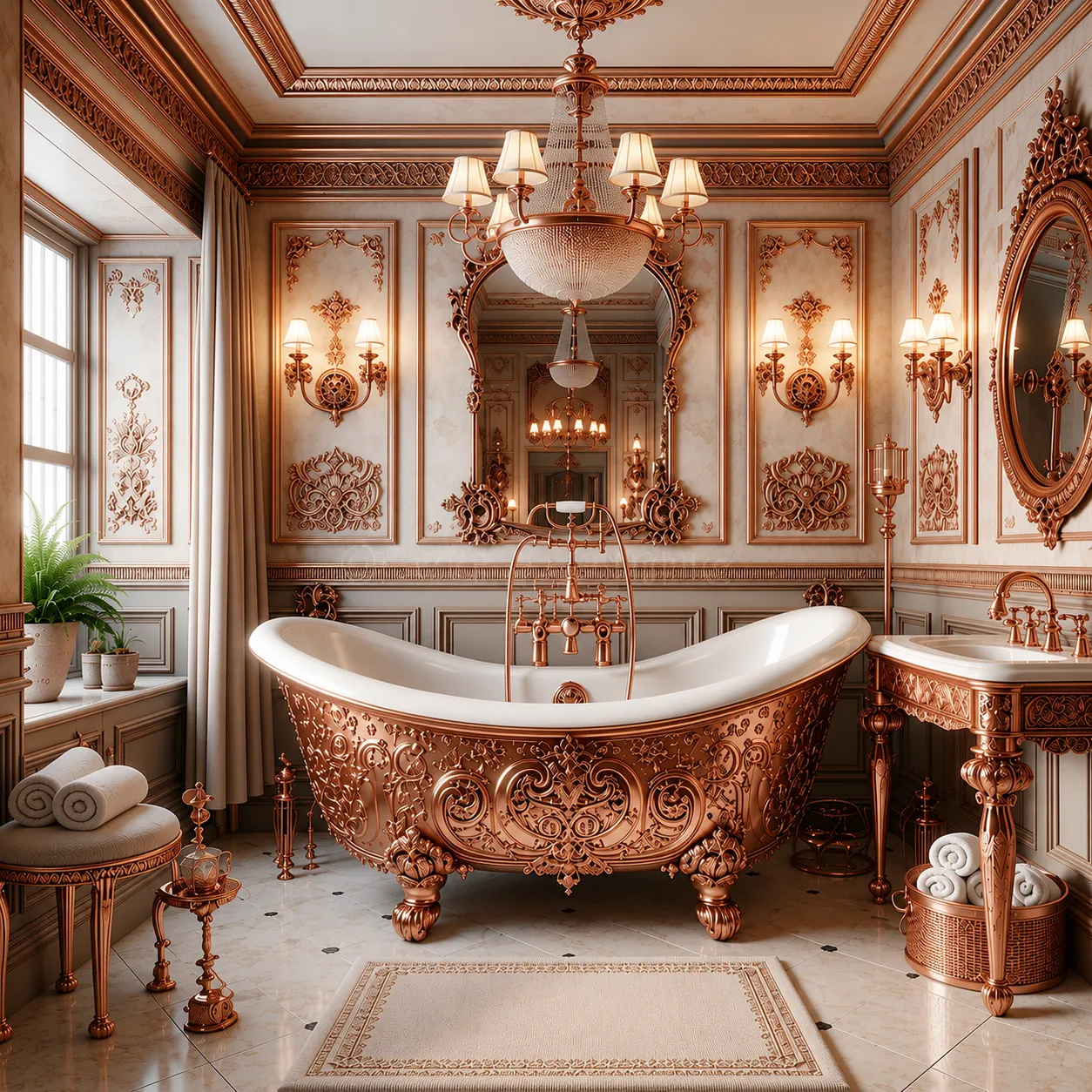 Bathroom fittings with a PVD-coated finish