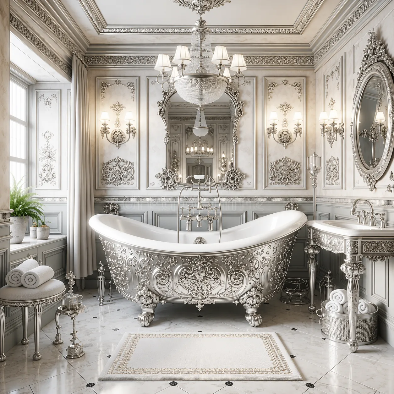 Bathroom fittings with a PVD-coated finish