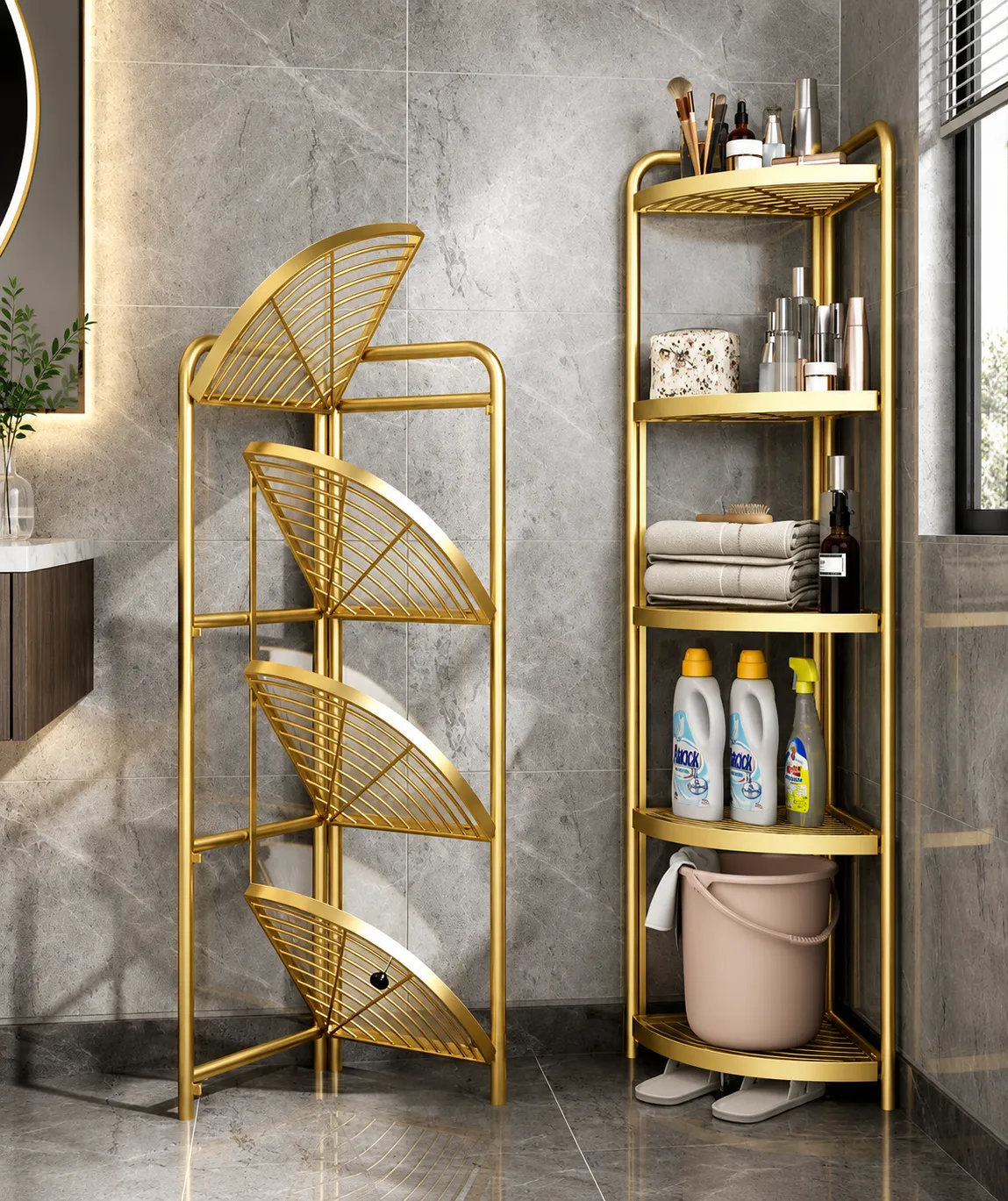 Bathroom fittings with a PVD-coated finish