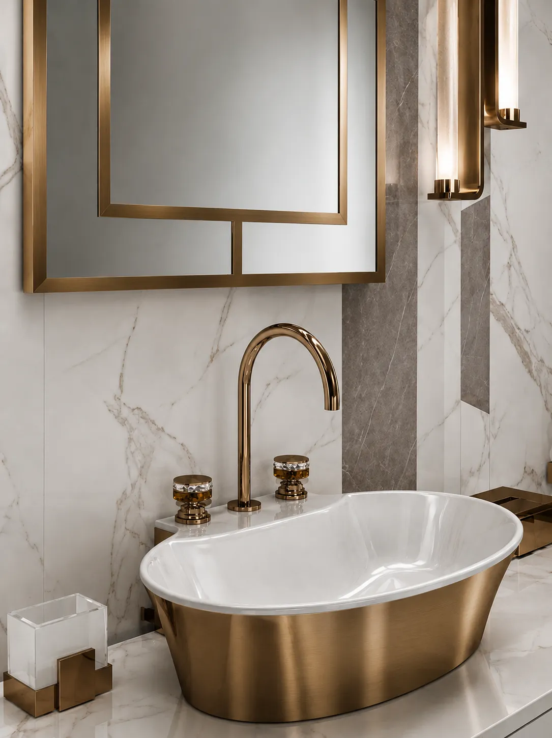 Bathroom fittings with a PVD-coated finish