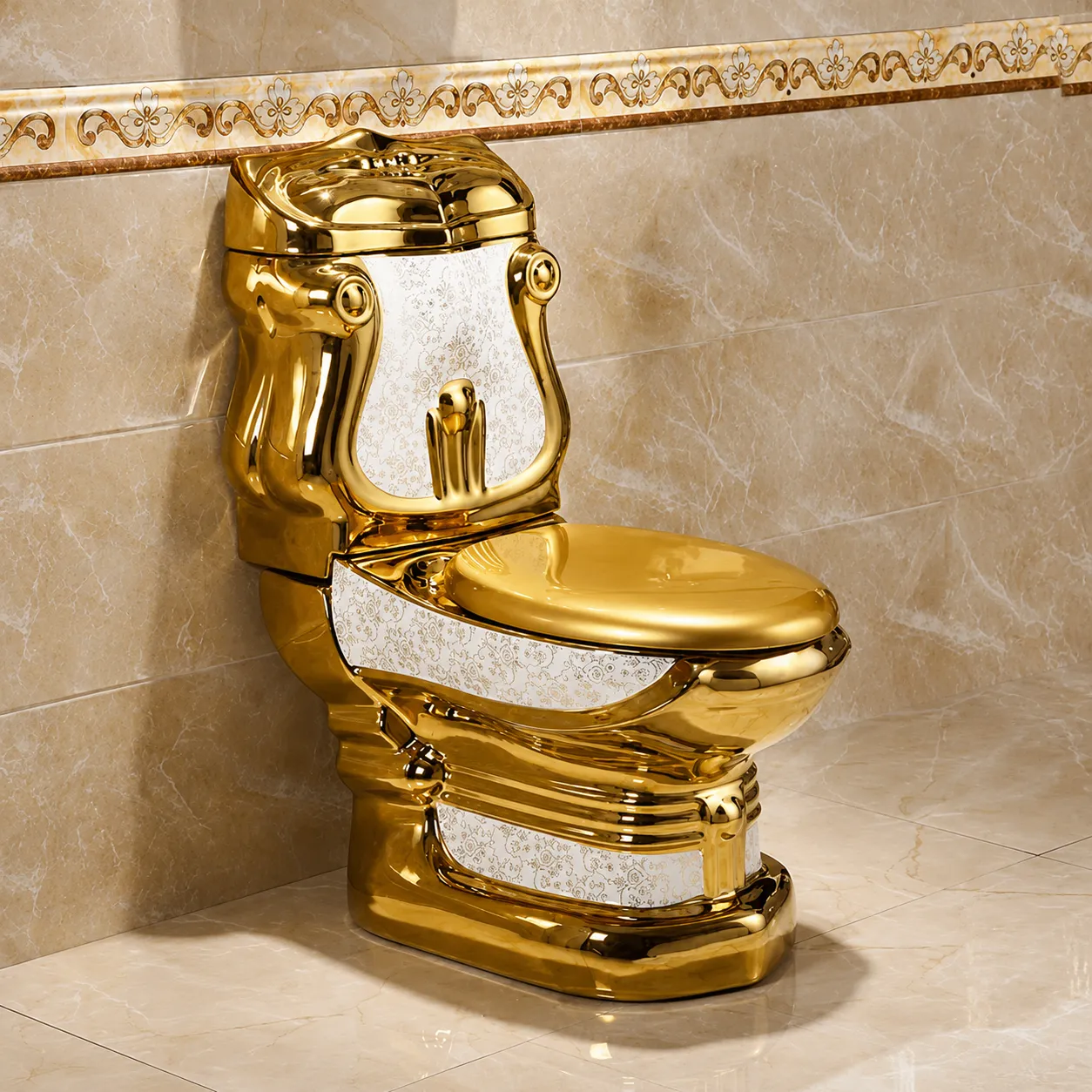 Bathroom fittings with a PVD-coated finish