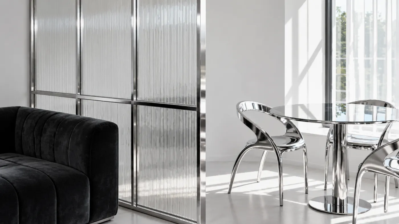 Chairs with nickel PVD-coated frames