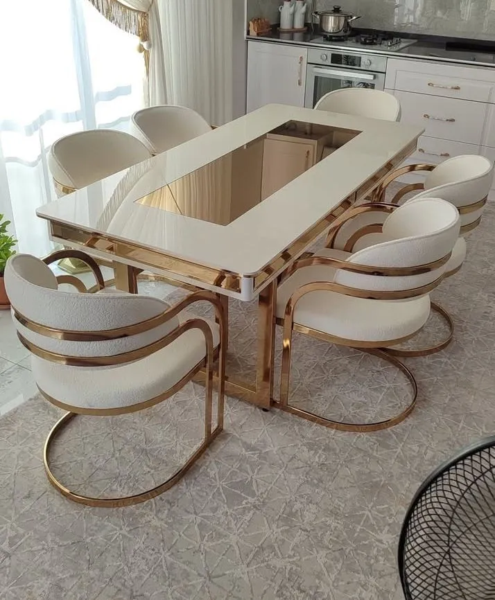 Furniture frame in a gold PVD finish
