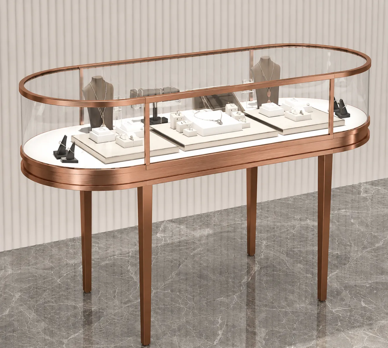 Furniture frame in a rose-gold PVD finish