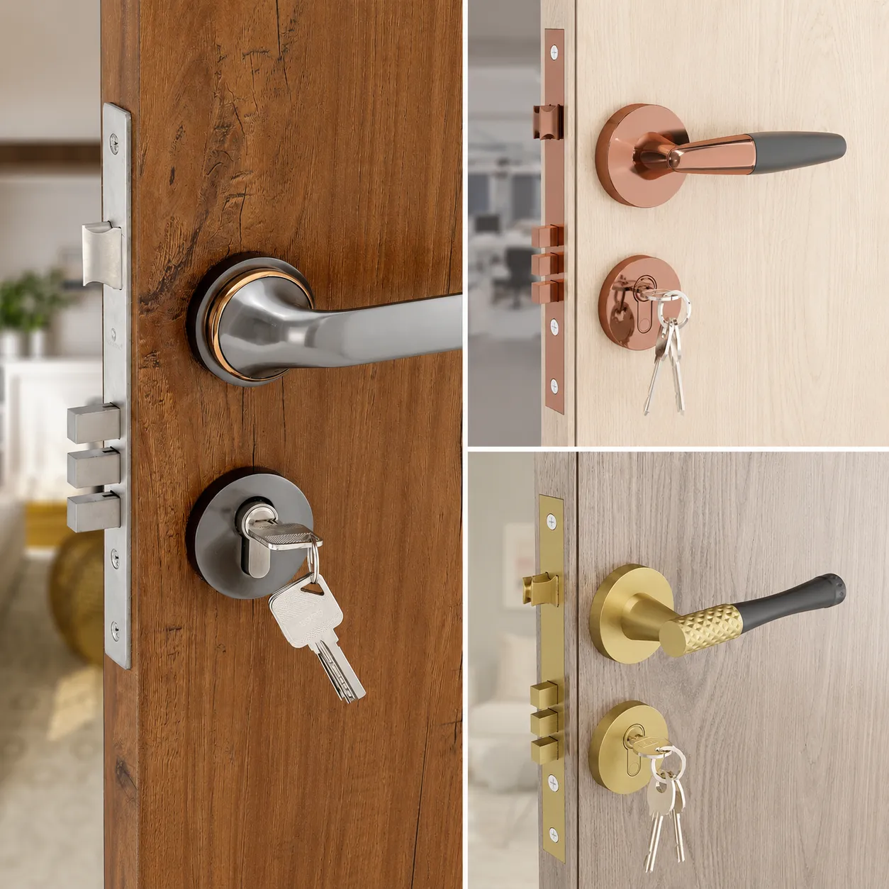 Door accessories with a PVD-coated finish