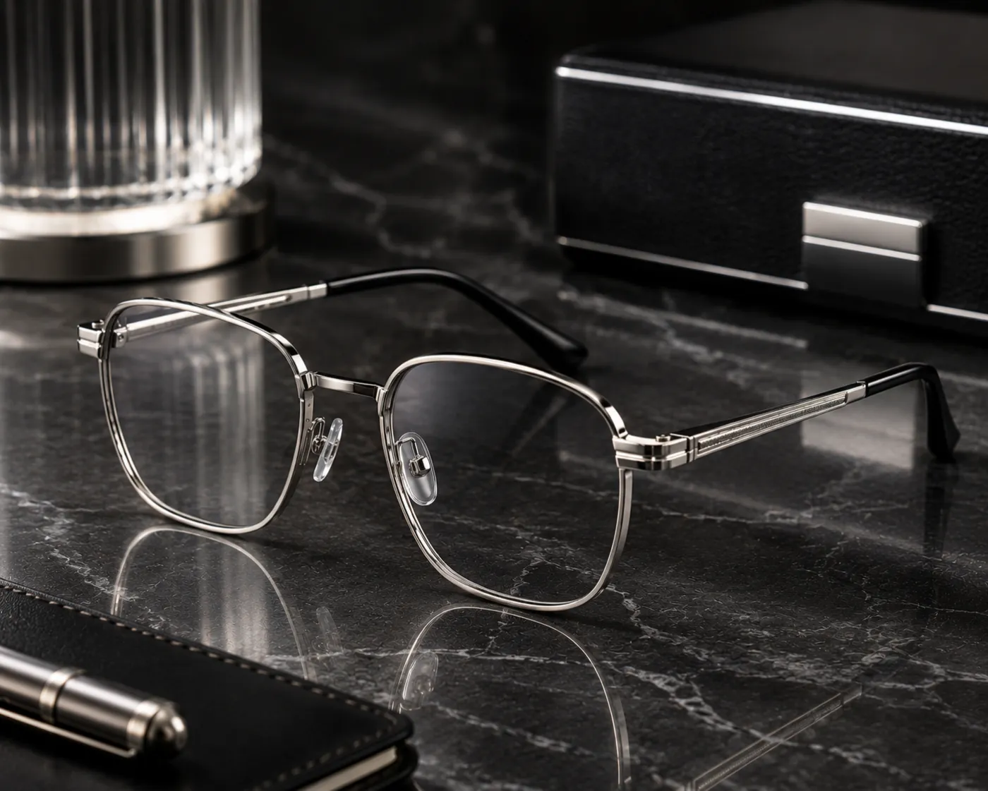 Eyewear frames with a nickel PVD-coated finish